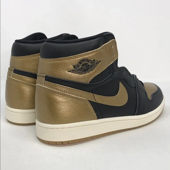 Nike Air Jordan 1 Retro High OG Black Metallic Gold D5485-071 - Size 10